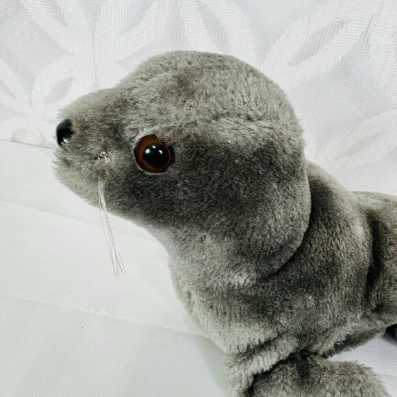 VTG 1978 Dakin Bean Bags Gray Finnegan Seal Sea Ocean 10" Plush #28-3410 - Picture 7 of 10